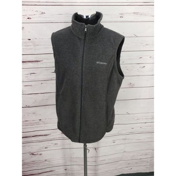 Columbia Gray Size Small Zippered Vest Jacket - Picture 1 of 11